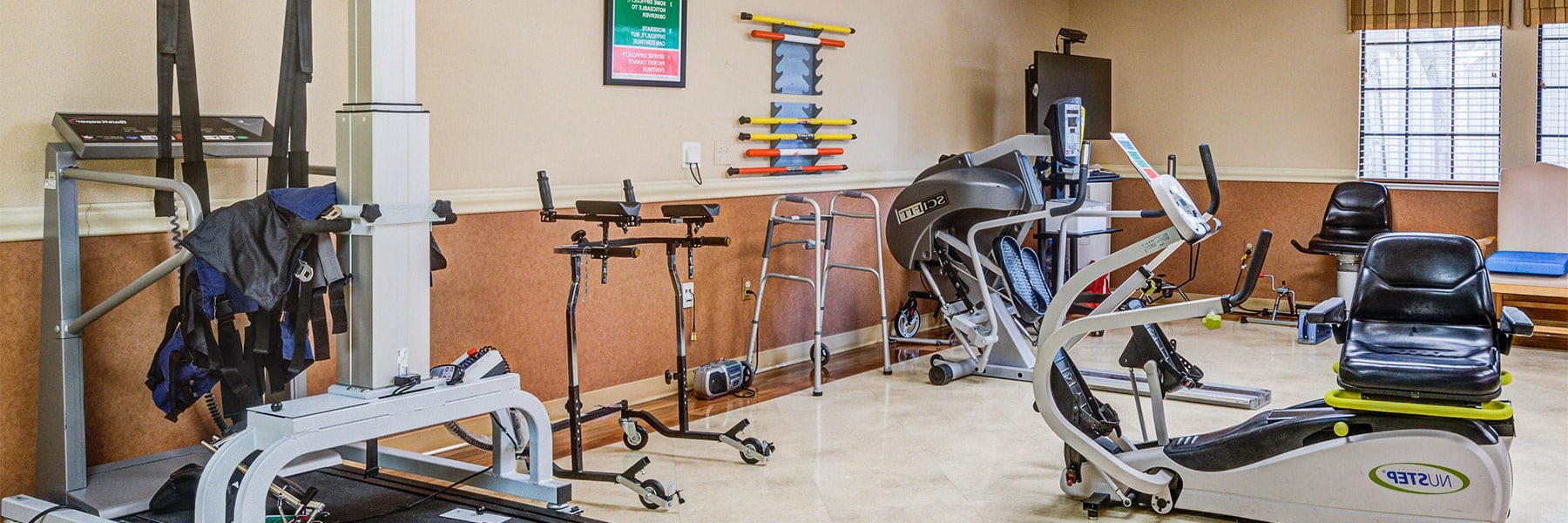 Rehab gym at Tice Valley Post Acute